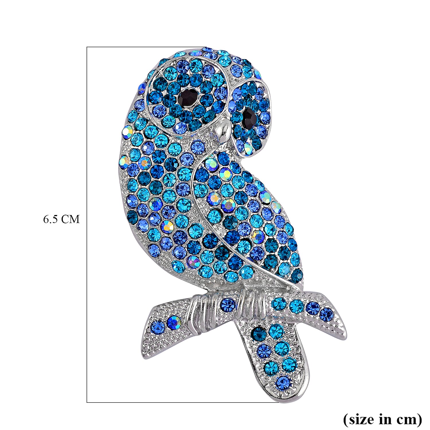 Designer Inspired Austrian Crystal Owl Brooch