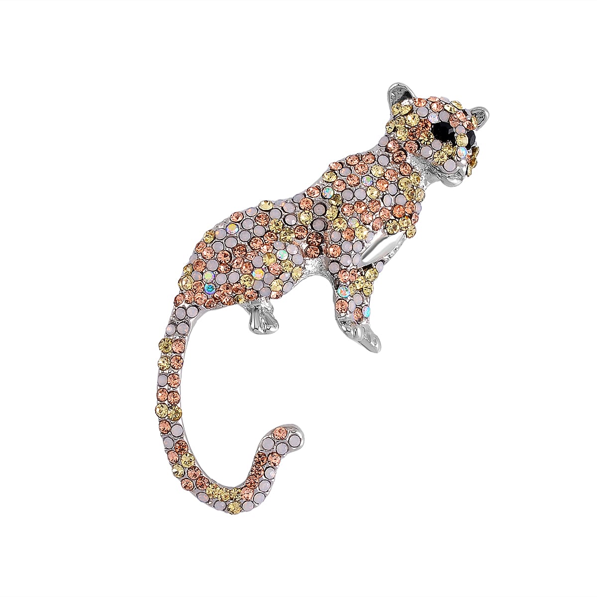 Austrian Crystal Panther Brooch