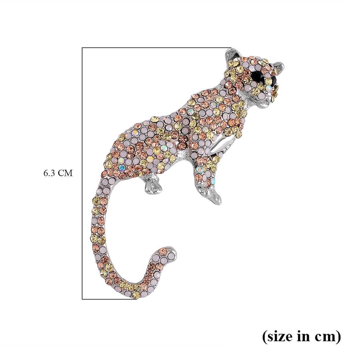 Austrian Crystal Panther Brooch