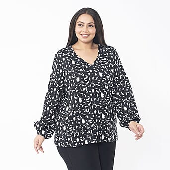 https://tjcuk.sirv.com/Products/76/3/7639590/Tamsy-Viscose-Animal-Top-Size-77x1-cm-Black-Black_7639590_2.jpg?w=342&h=342