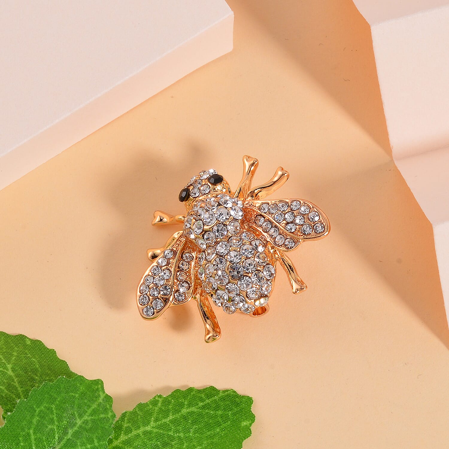 Austrian Crystal Bee Brooch