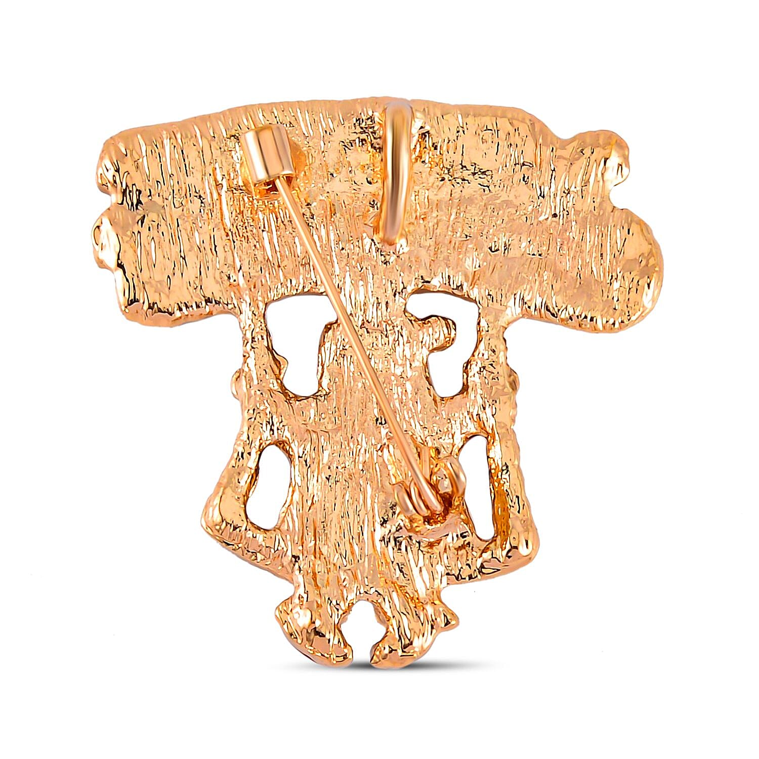 Multi Colour Crystal Santa Brooch