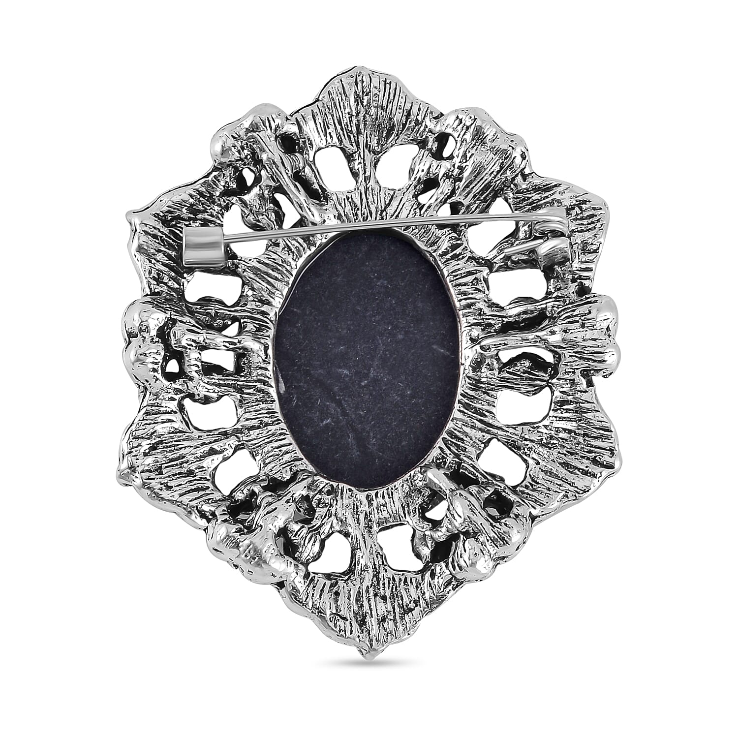 Cameo White Crystal Brooch