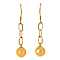 Golden South Sea Pearl Fancy Earring in 18K Vermeil Yellow Gold Plated Sterling Silver