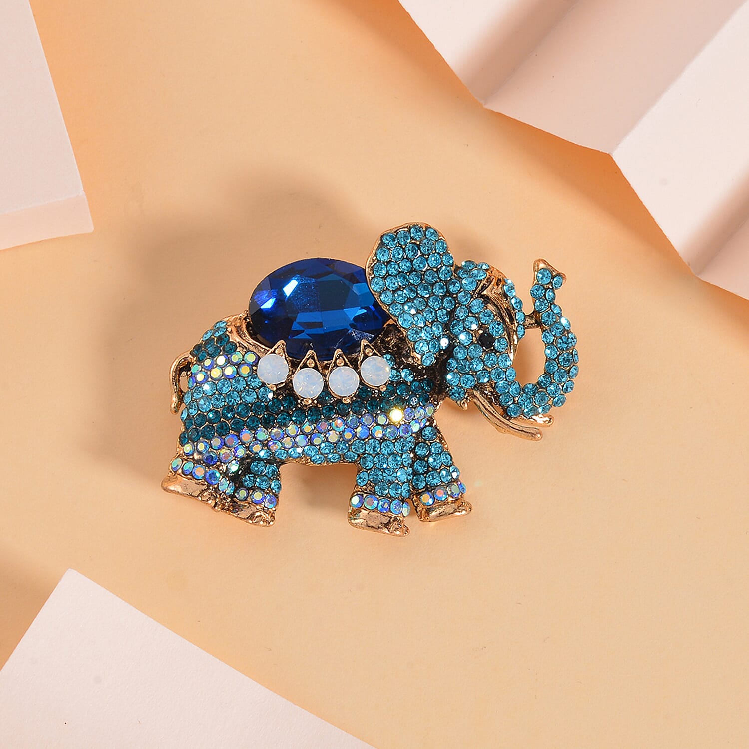 Multi Color Crystal  Brooch