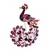 Multi Color Crystal Brooch (Green Peacock)