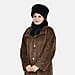 Set of 2 Faux Fur Hat with Scarf - Black