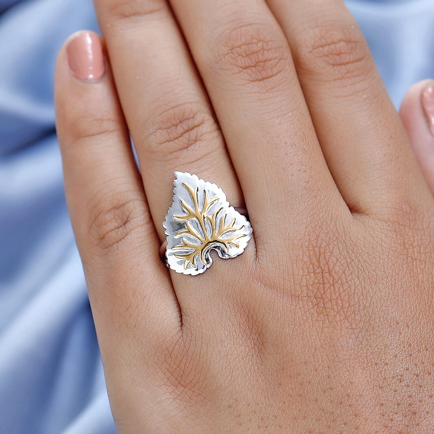 GP Maple Leaf Collection - Two-Tone Plated Sterling Silver Heart Ring