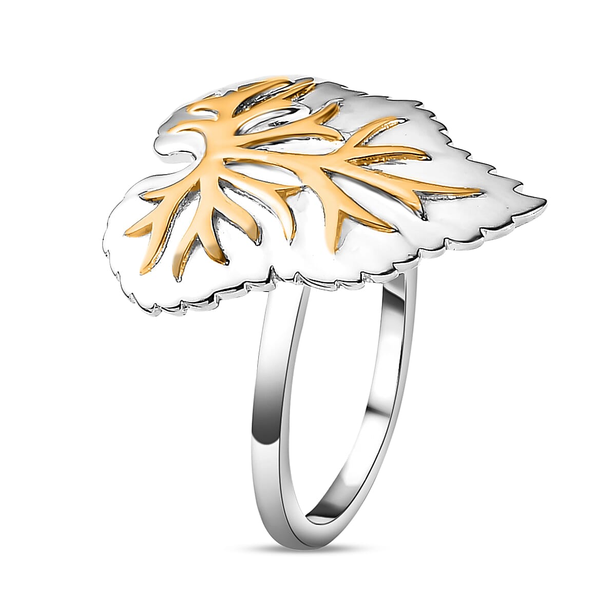 GP Maple Leaf Collection - Two-Tone Plated Sterling Silver Heart Ring