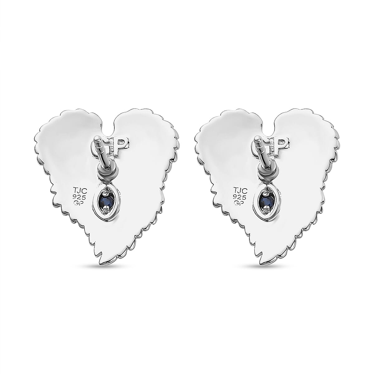 GP Maple Leaf Collection - Two-Tone Plated Sterling Silver Heart Earrings