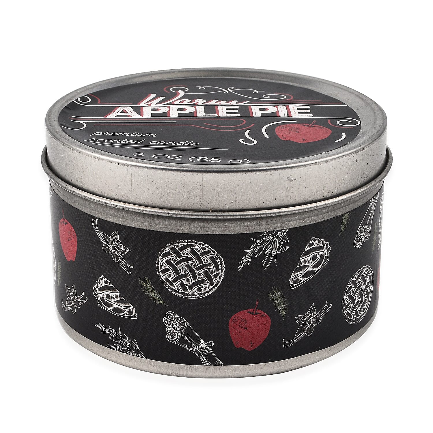 Pack of 3 Tin Candles - Rustic (Pumpkin Spice, Mulled Cider, Apple Pie)