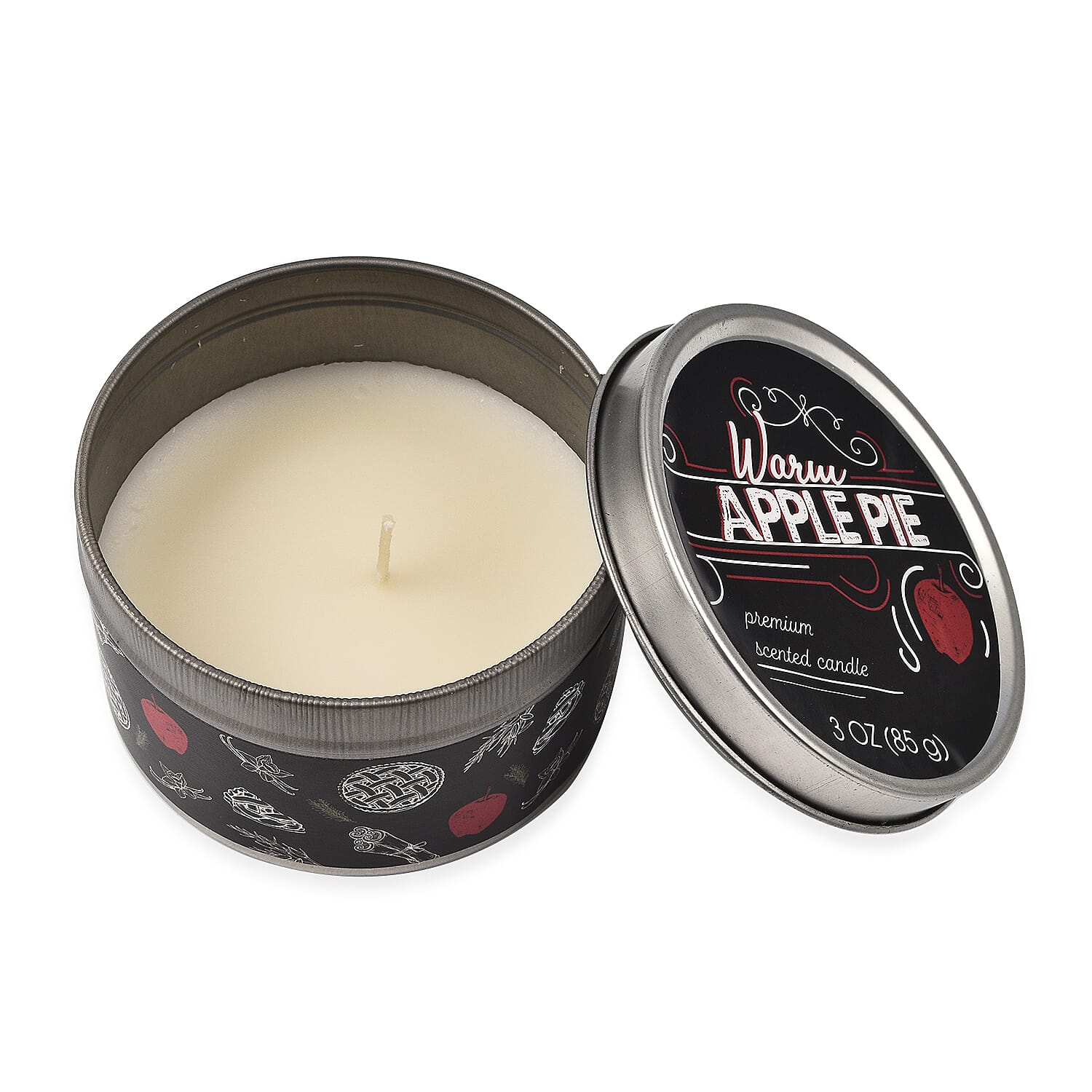 Pack of 3 Tin Candles - Rustic (Pumpkin Spice, Mulled Cider, Apple Pie)