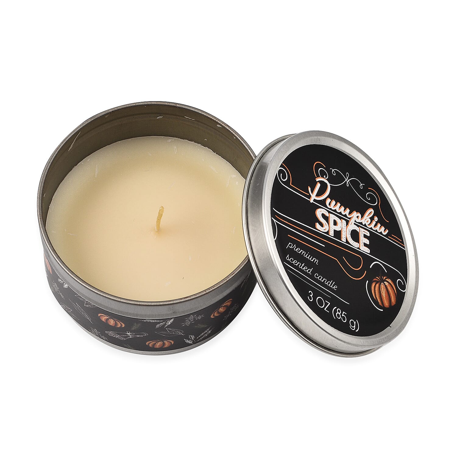 Pack of 3 Tin Candles - Rustic (Pumpkin Spice, Mulled Cider, Apple Pie)