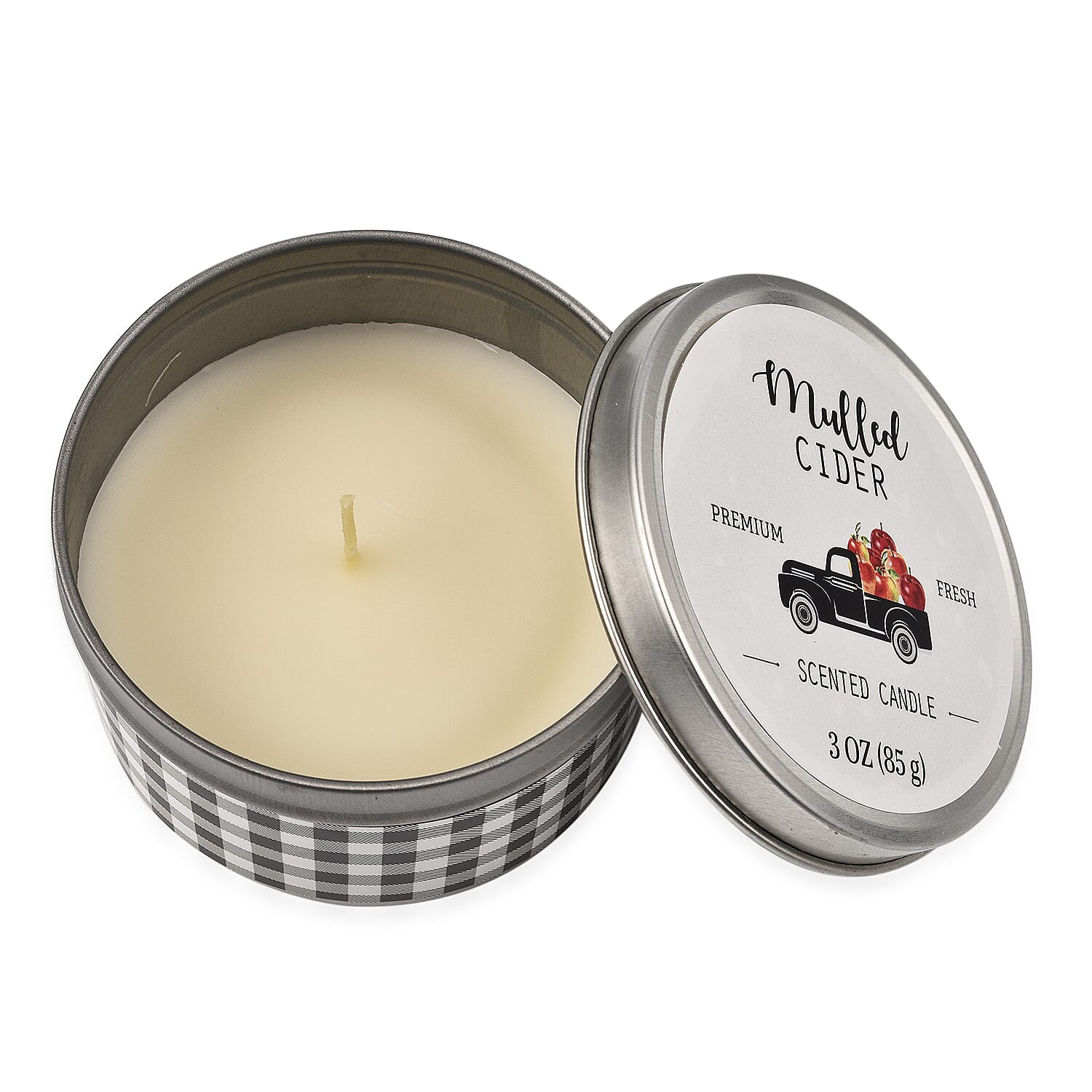 Pack of 3 Tin Candles - Rustic (Pumpkin Spice, Mulled Cider, Apple Pie)