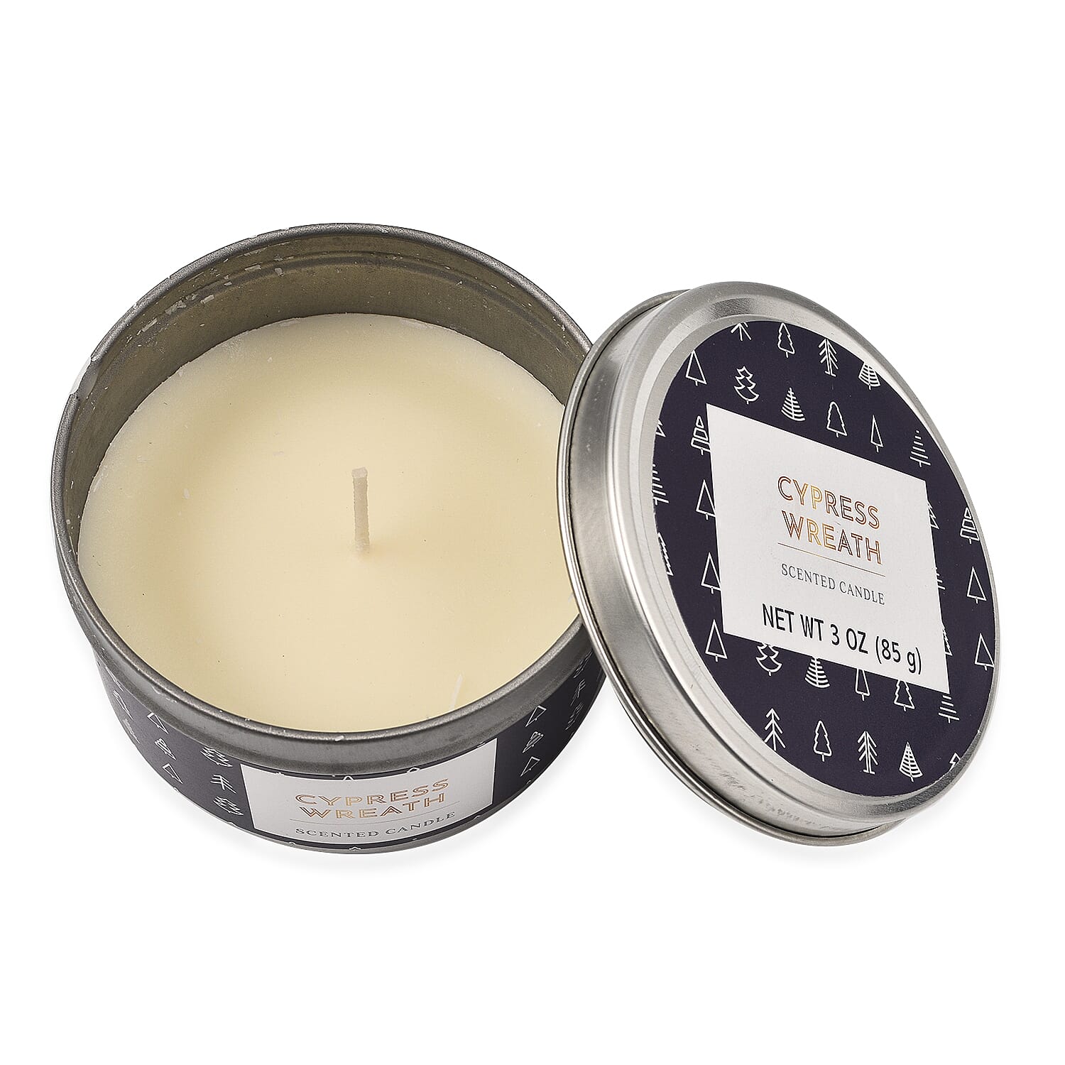 Set of 3 Candle Tins - Nordic (3x85 Gms) (Evergreen Spruce, Cypress Wreath, Snow Glow)