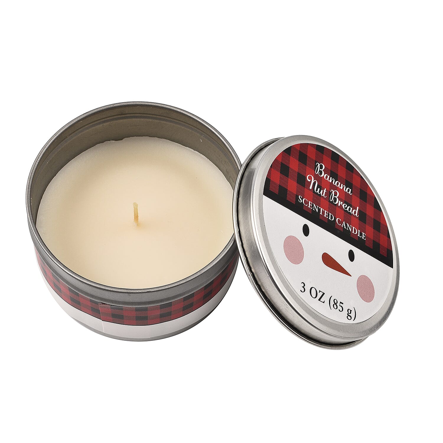 Set of 3  Candle Tins (3 x 85gm) - Nutcracker (Banana Nut Bread, Pecan Pie, Hazlenut Cream)