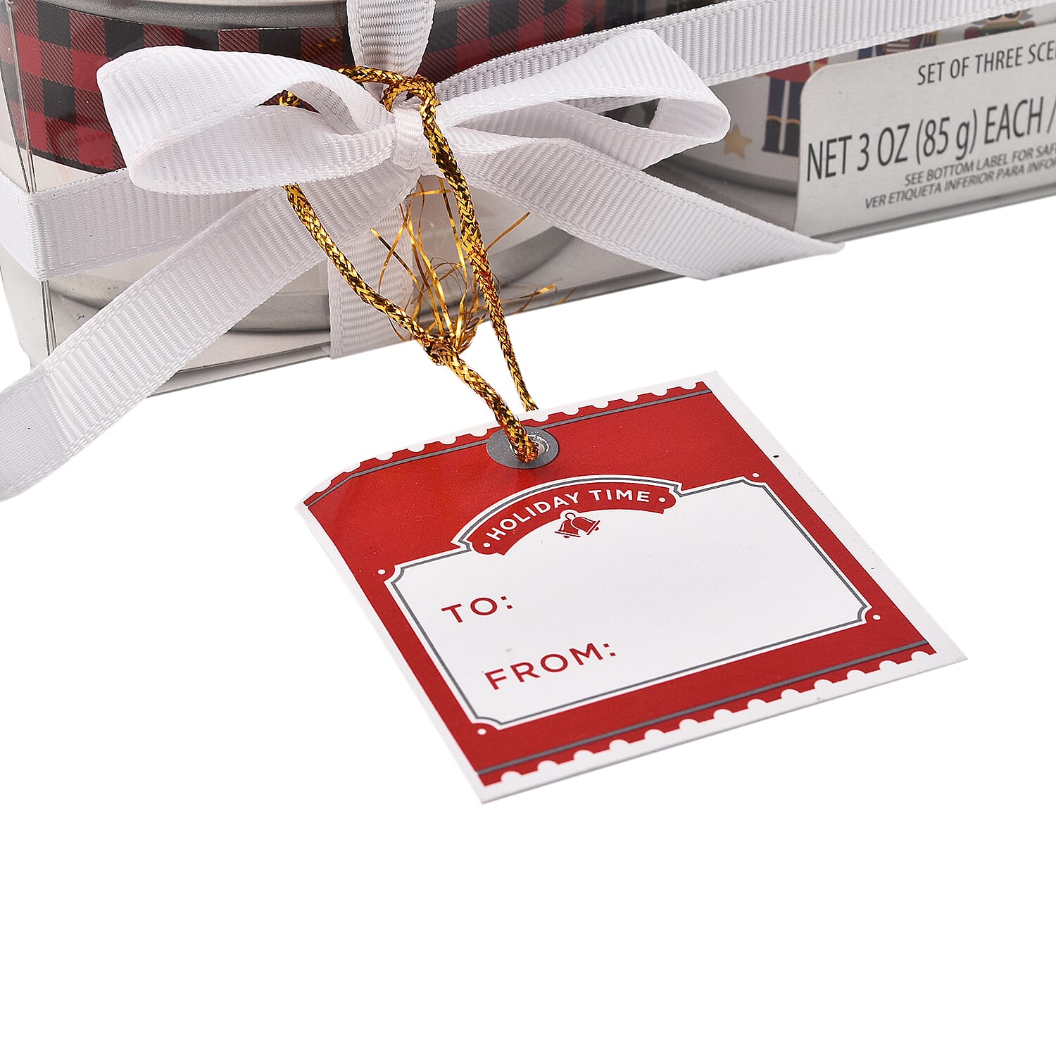 Set of 3  Candle Tins (3 x 85gm) - Nutcracker (Banana Nut Bread, Pecan Pie, Hazlenut Cream)