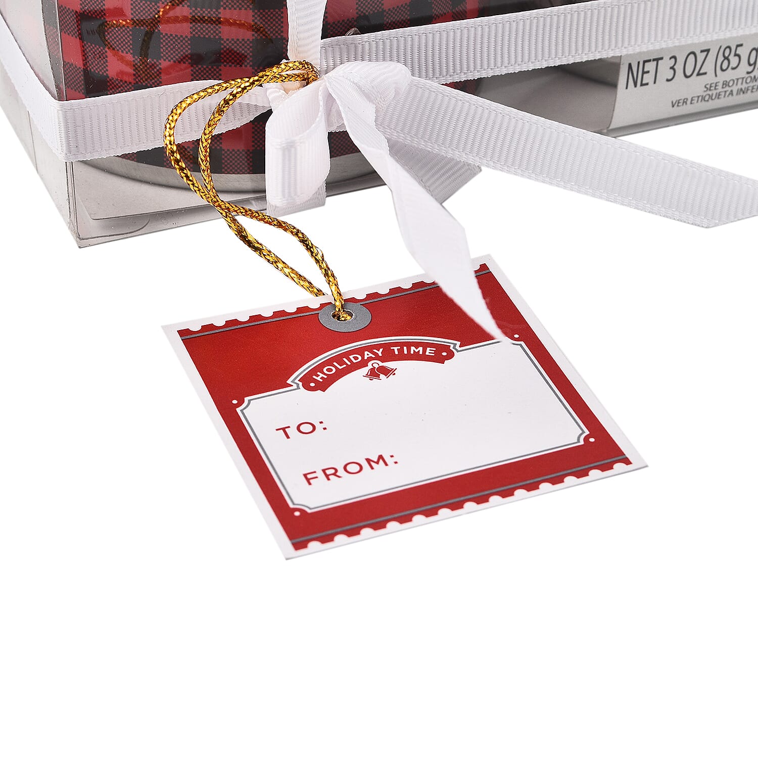 Pack of 3 Tin Candles - Plaid (Country Holiday, Evergreen Spruce, Alpine Forest)