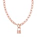 Designer Inspired - Toggle Paperclip Chain Padlock Necklace (Size - 20) WIth T-Bar Clasp in Yellow Gold Tone