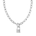 Designer Inspired - Toggle Paperclip Chain Padlock Necklace (Size - 20) WIth T-Bar Clasp in Yellow Gold Tone