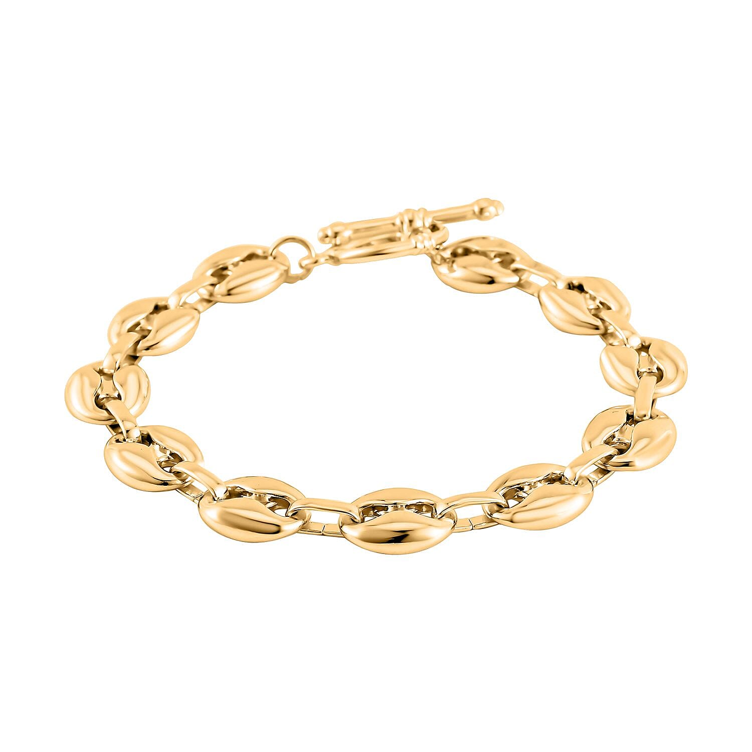 Close Out- Coffee Bean Link Bracelet (Size - 7.5)