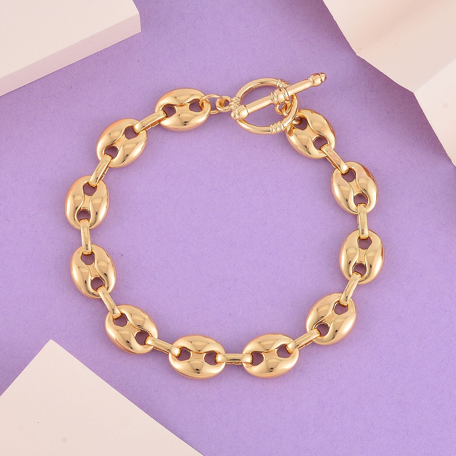 Close Out- Coffee Bean Link Bracelet (Size - 7.5)