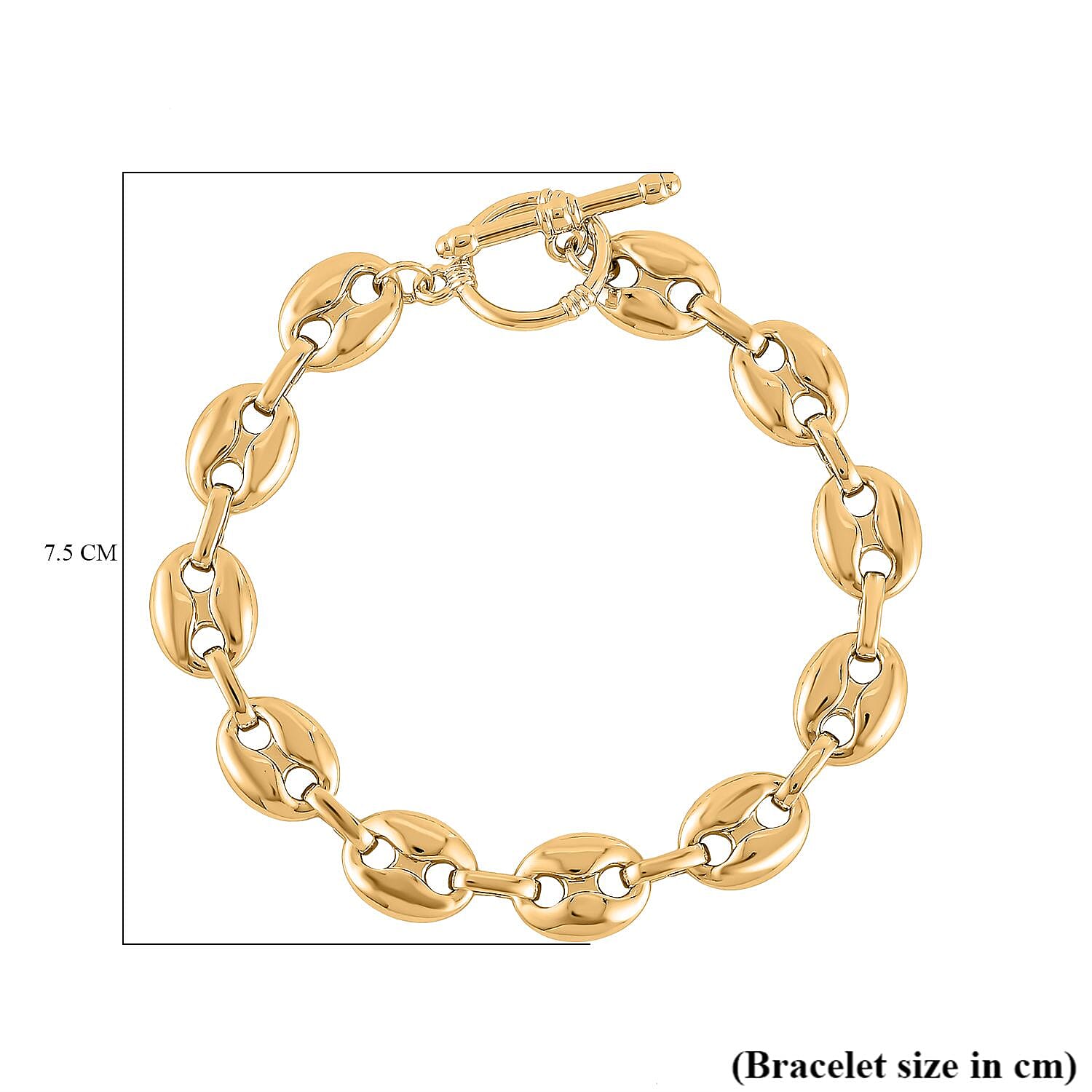Close Out- Coffee Bean Link Bracelet (Size - 7.5)