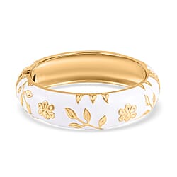 Designer Inspired Enamelled Floral Purple Bangle (Size - 7.5)