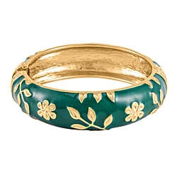 Designer Inspired Enamelled Floral Purple Bangle (Size - 7.5)