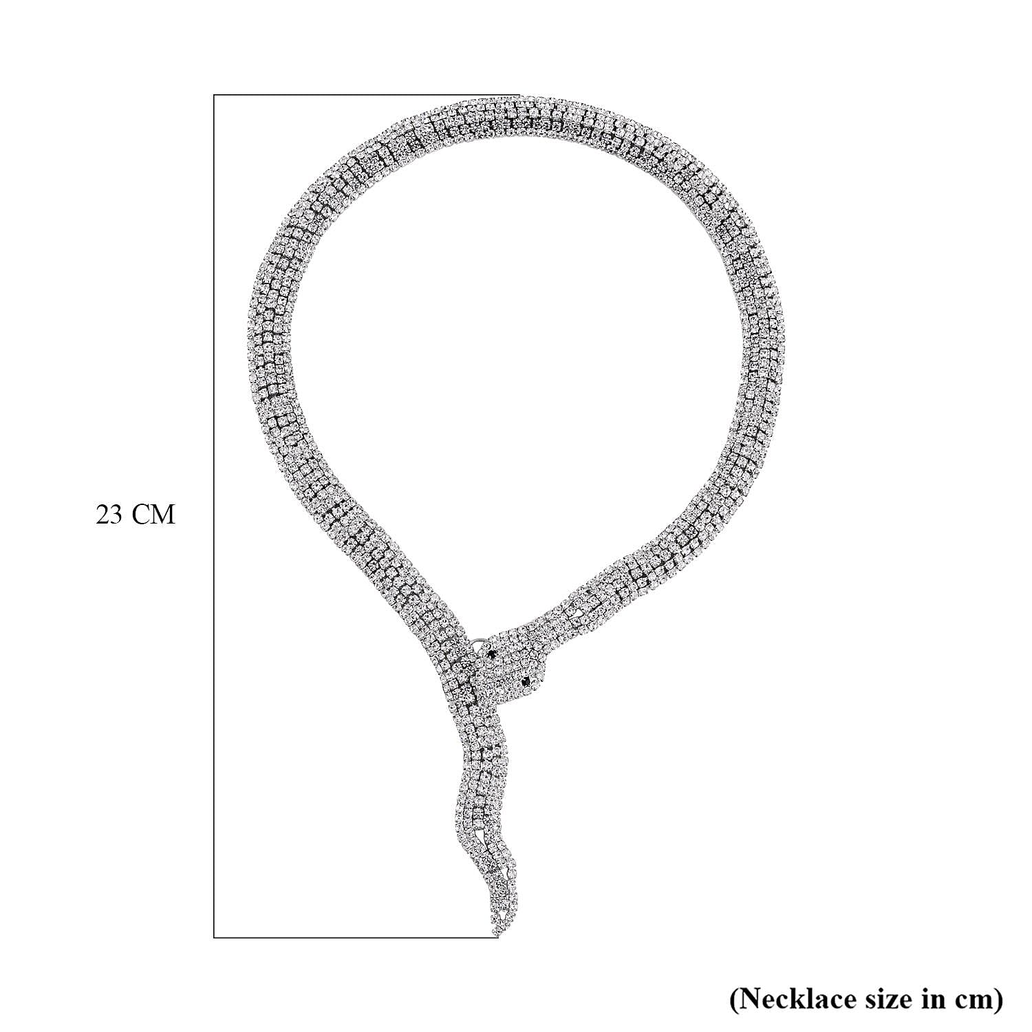 One Time NY Close Out- Serpent Necklace set with over 200 Austrian Crystals