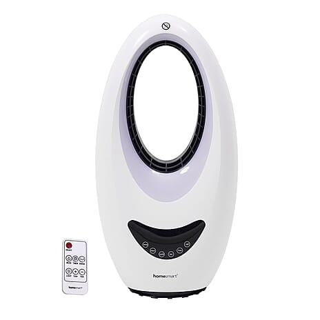 Biggest TV Offer - Energy Efficient 2-In-1 Cooling Fan and Bladeless Heater With Optional Ambient Lights & Remote