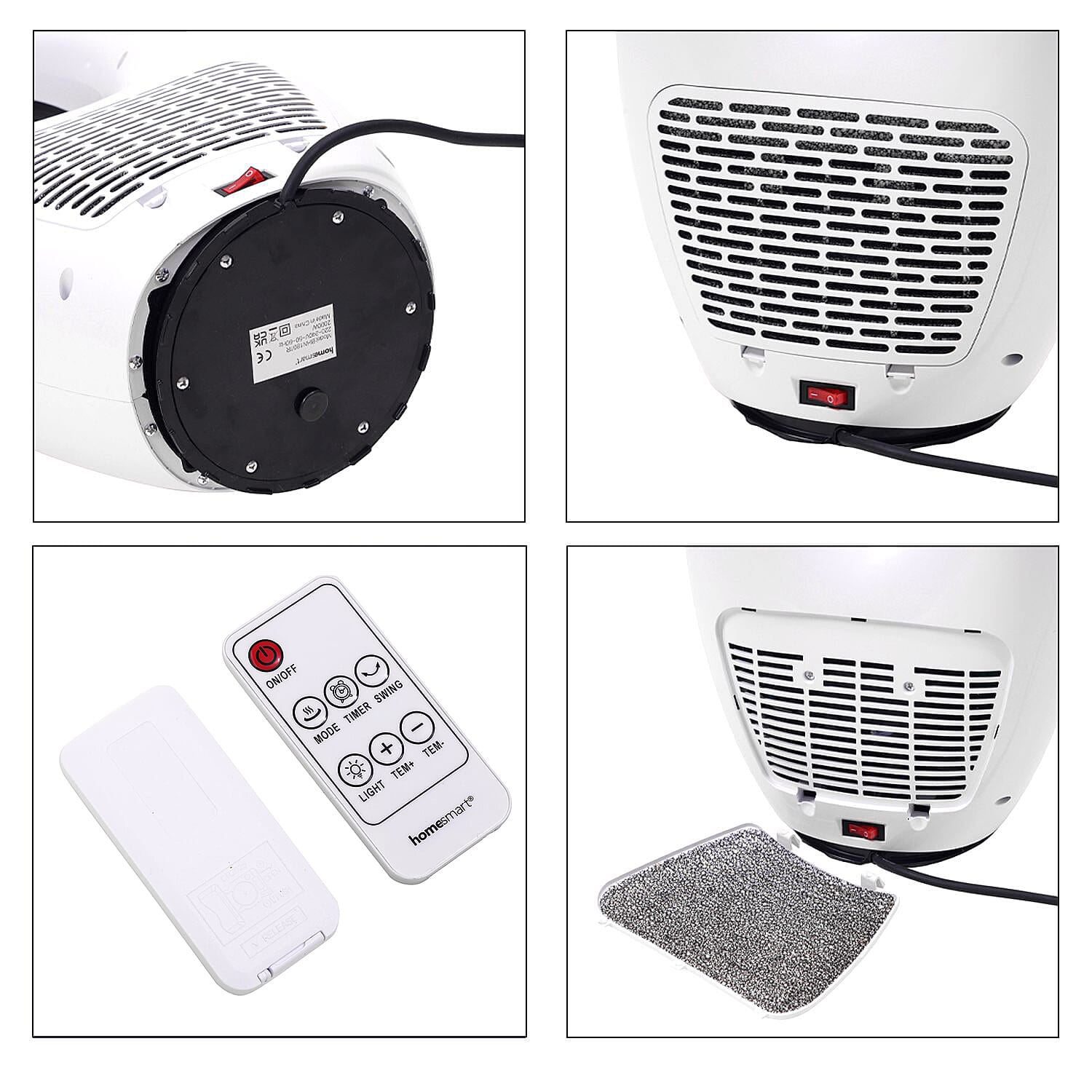 Biggest TV Offer - Energy Efficient 2-In-1 Cooling Fan and Bladeless Heater With Optional Ambient Lights & Remote