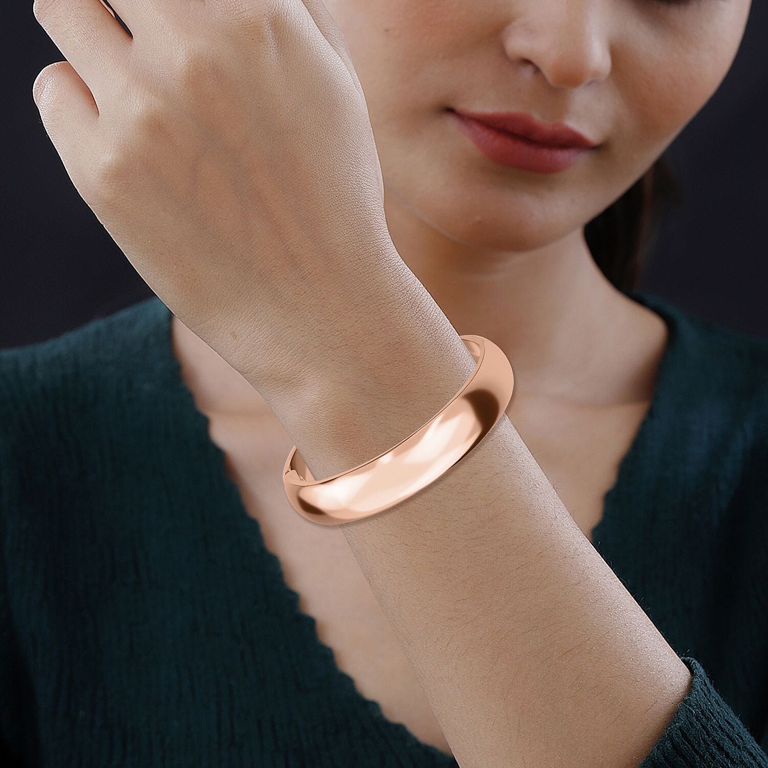 One Time Deal - Bangle (Size - 7.25) in Rose Gold Tone