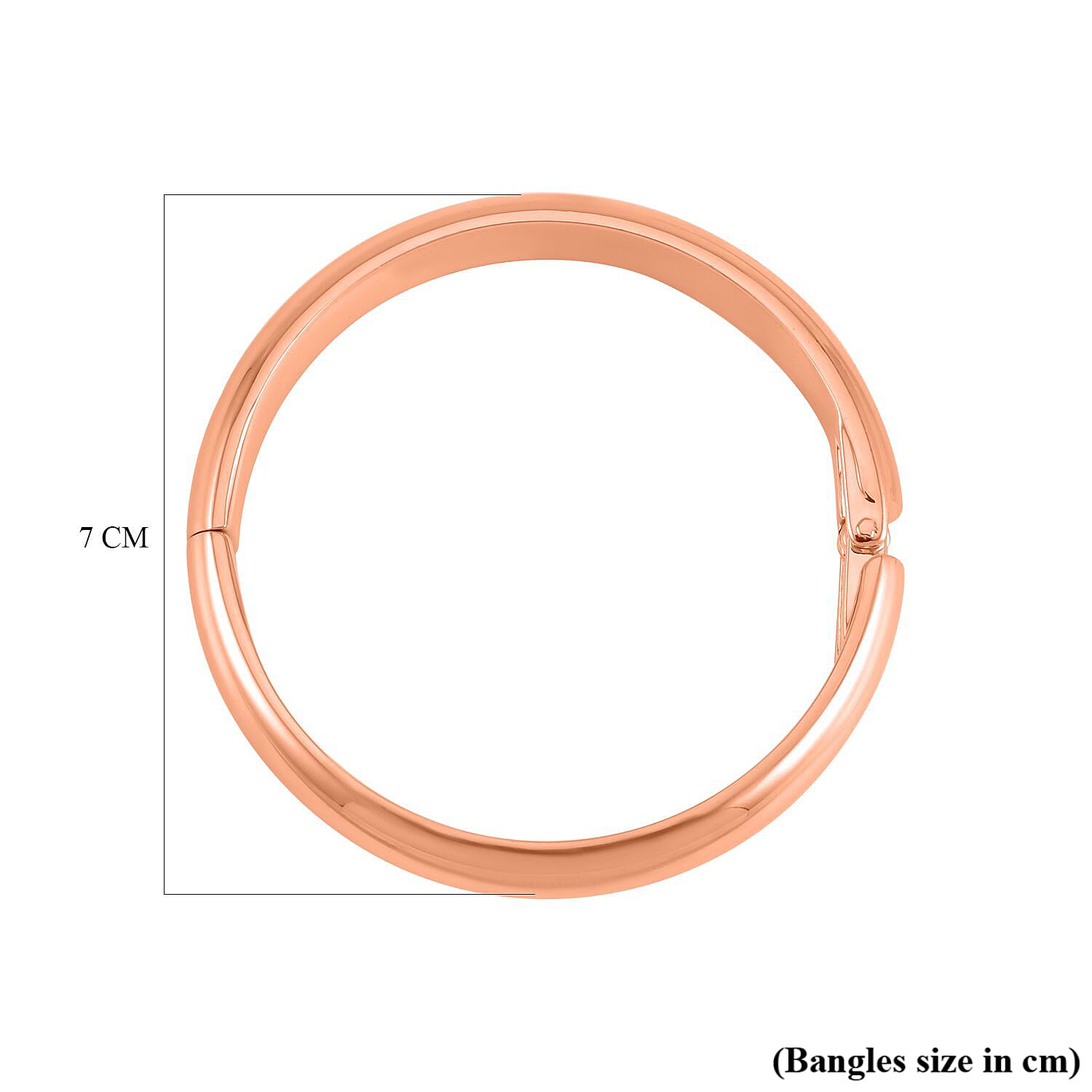One Time Deal - Bangle (Size - 7.25) in Rose Gold Tone
