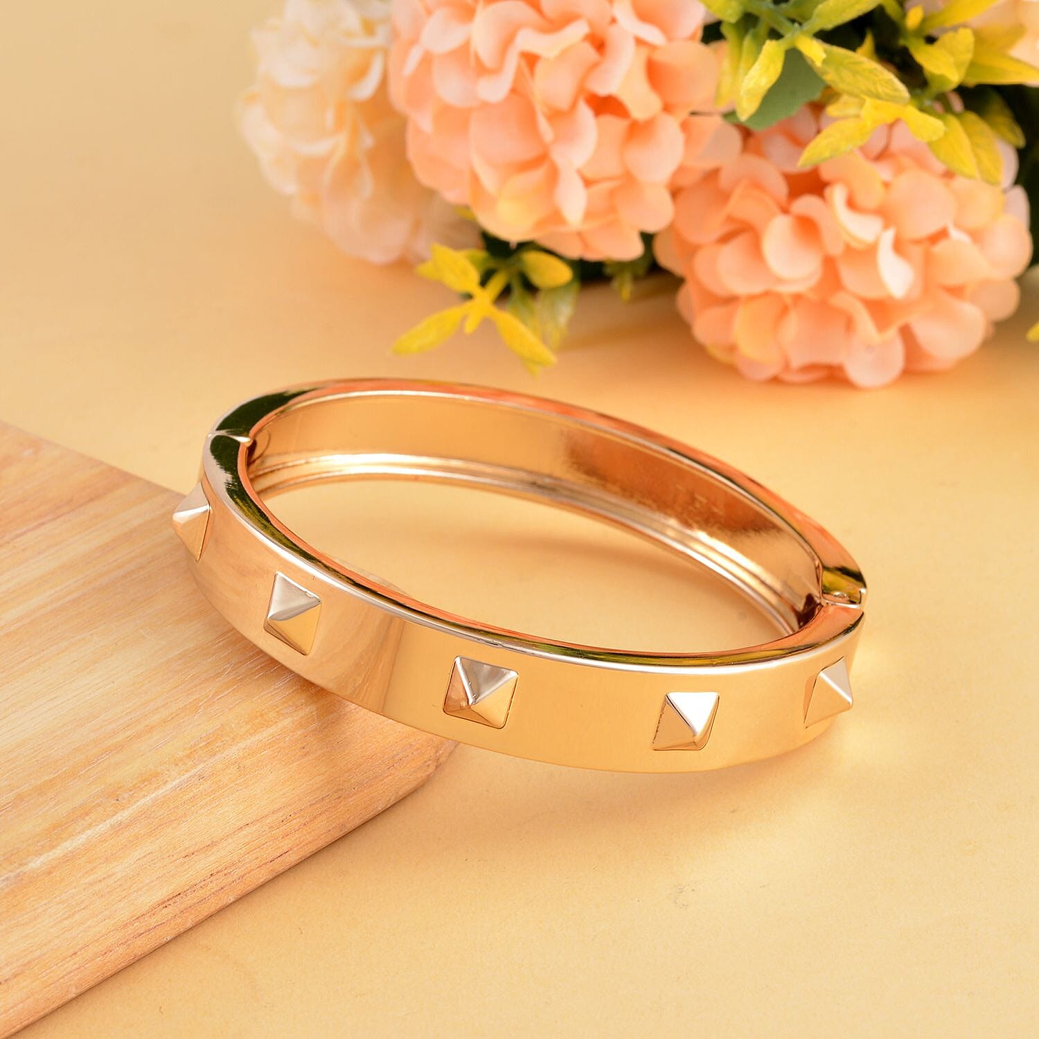 Designer Inspired Close out - Pyramid Spikes Bangle (Size - 7.5)