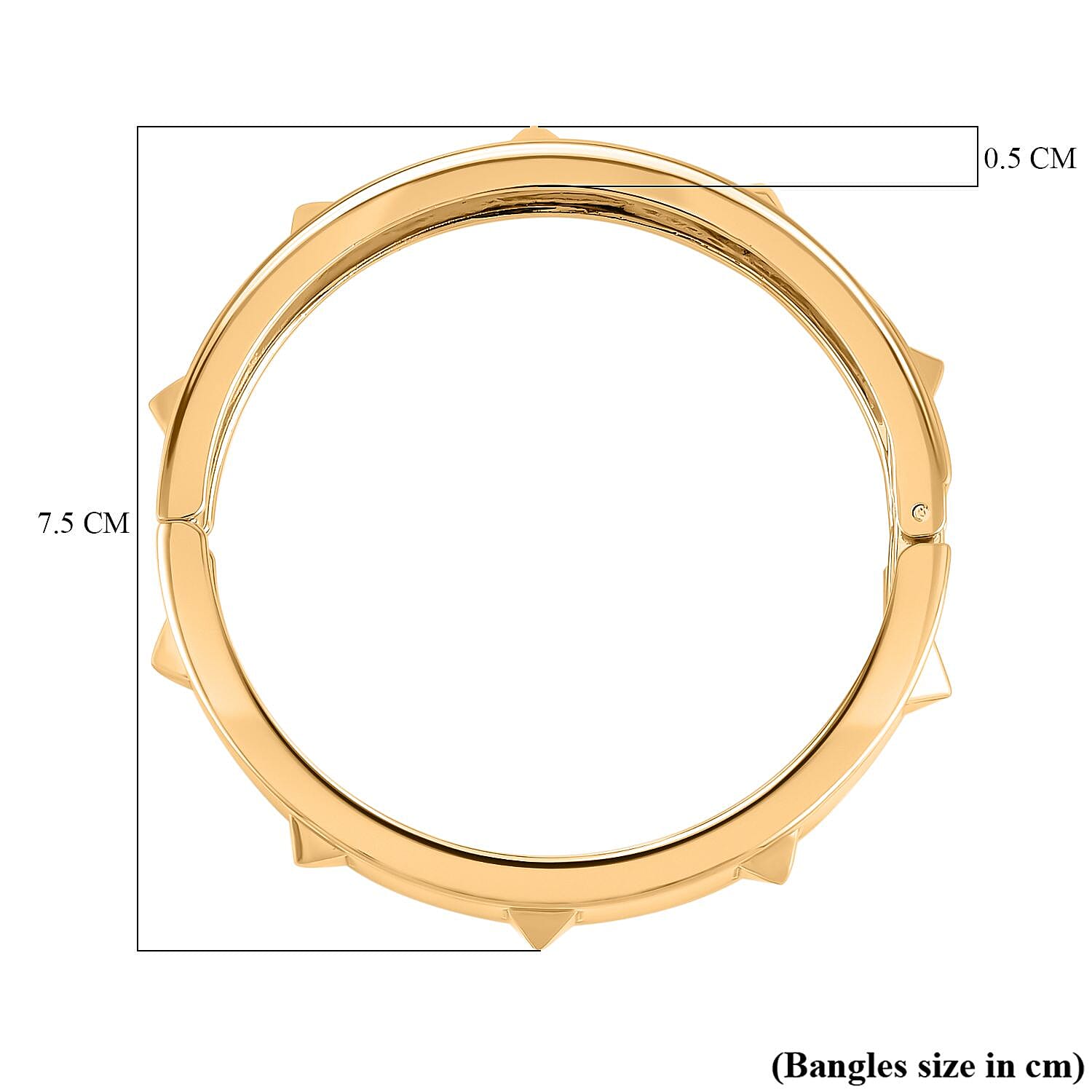 Designer Inspired Close out - Pyramid Spikes Bangle (Size - 7.5)