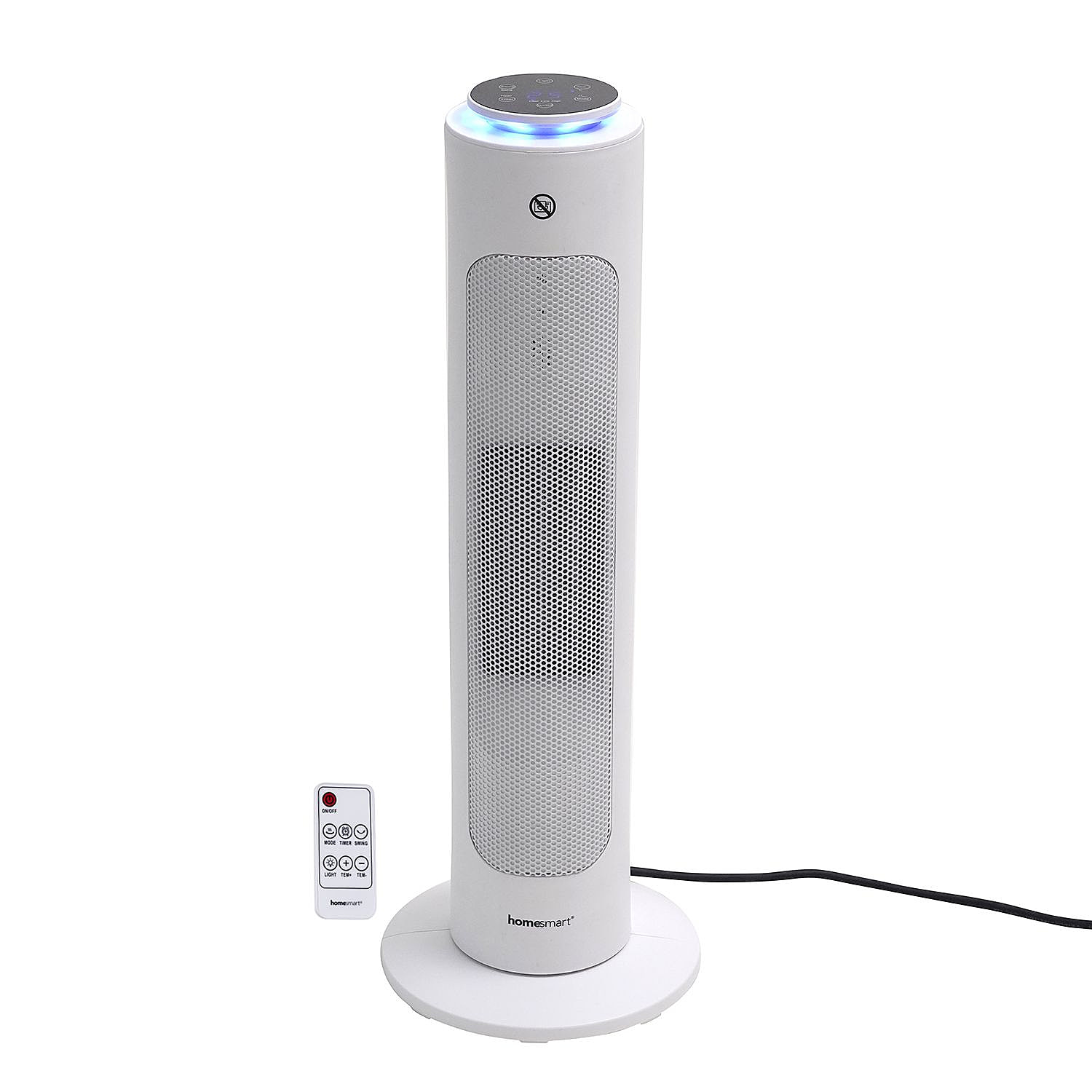 Homesmart Portable Remote Control Heater with 3 Mode Technology and 60 Degree Wide Angle Swing (1300-2000W) - White