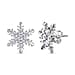 Moissanite Snowflake Stud Earrings in 18K Yellow Gold Vermeil Plated Sterling Silver 1.42 Ct.
