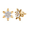 Moissanite Snowflake Stud Earrings in Platinum Overlay Sterling Silver 1.55 Ct.