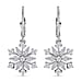 Moissanite Dangling Snowflake Earrings in 18K Yellow Gold Vermeil Plated Sterling Silver 1.48 Ct.