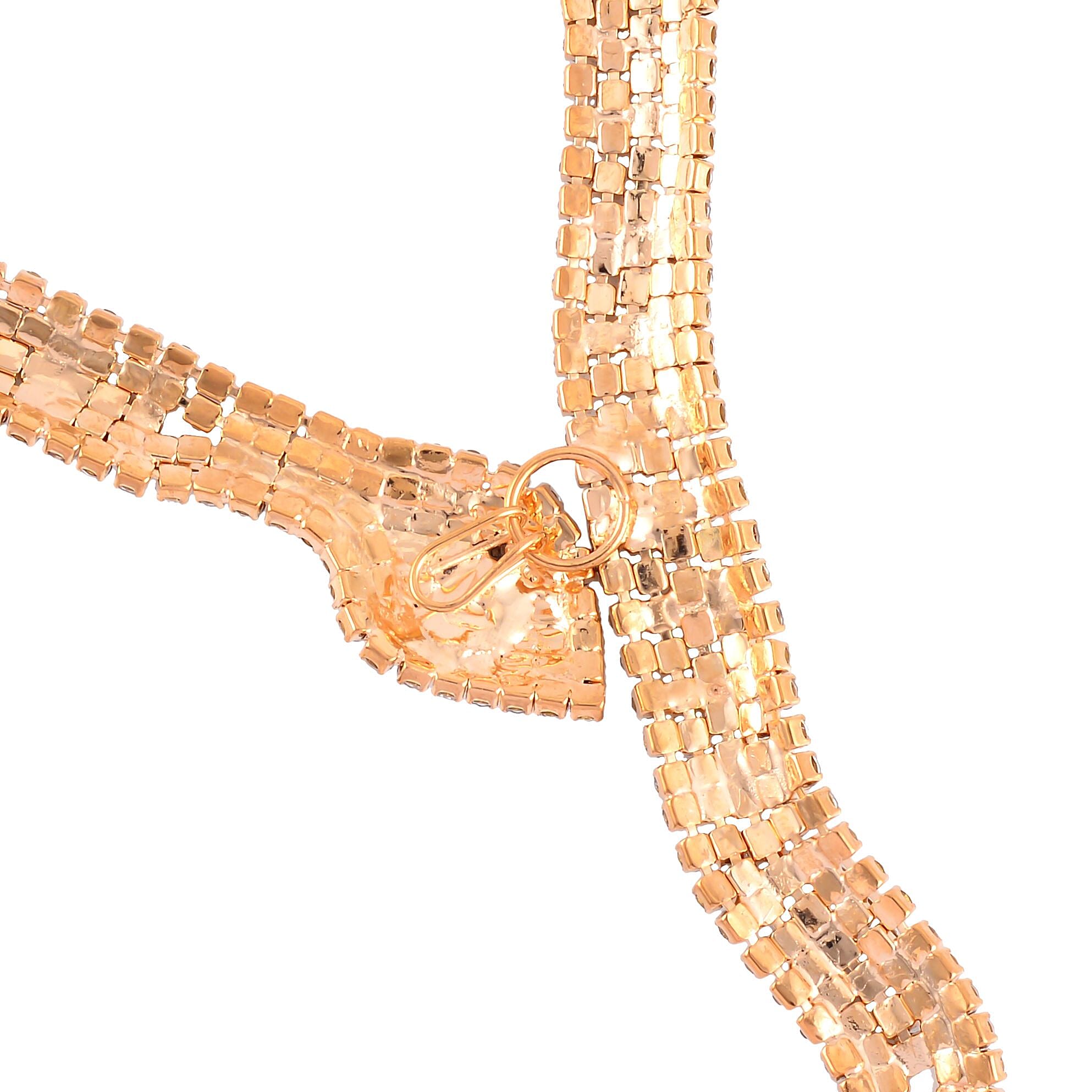 One Time NY Close Out- Serpent Necklace set with over 200 Austrian Crystals