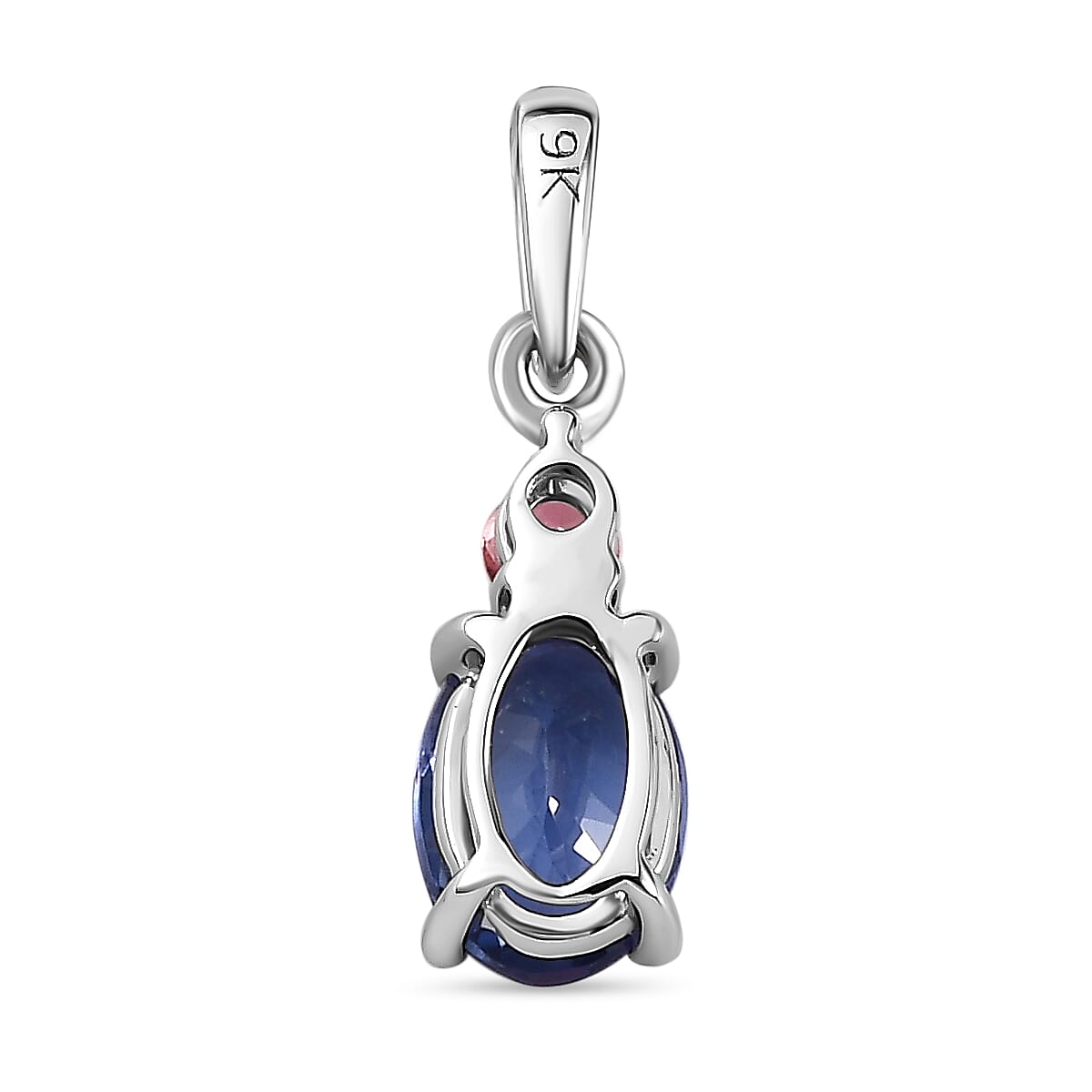 9K White Gold Tanzanite & Pink Tourmaline Pendant