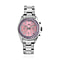 MAJESTY Limited Edition Multi-Function Pink CZ Pink Dial 3 ATM Water Resistant Watch in Silver Tone With Gift Box