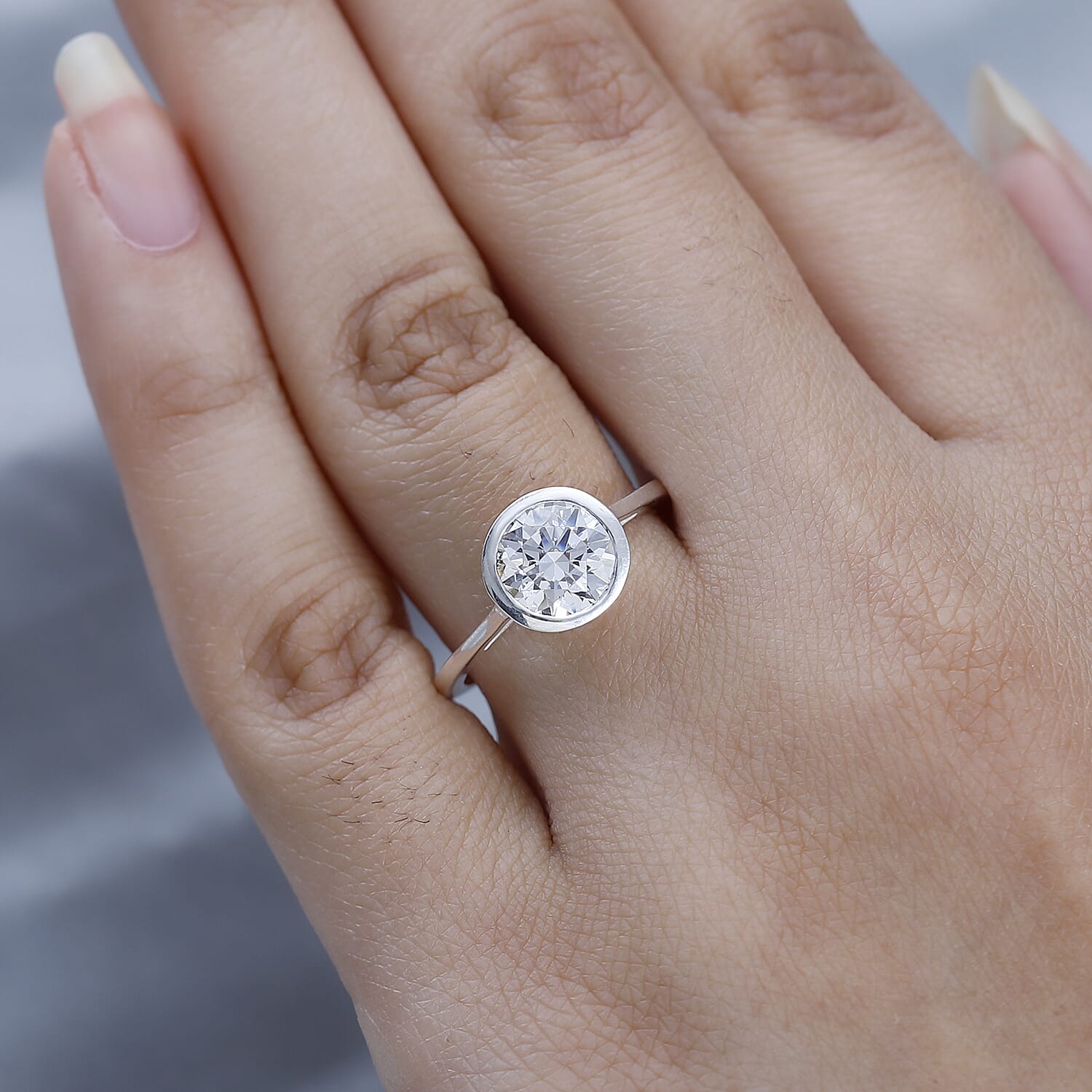 Finest CZ Solitaire Ring in Sterling Silver 3.50 Ct