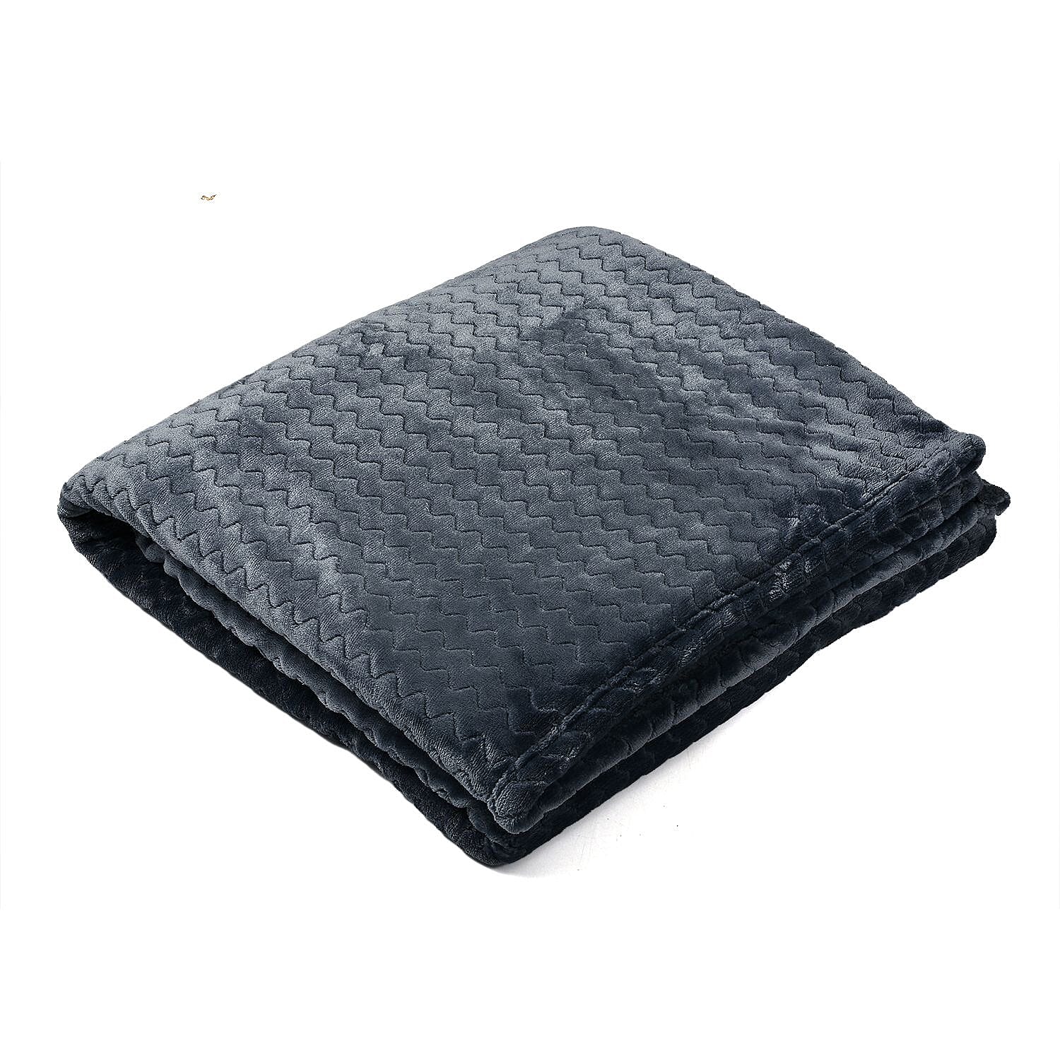 Deluxe Collection- Cozy Flannel Double Layered Blanket (Size 200x150 cm) - Grey