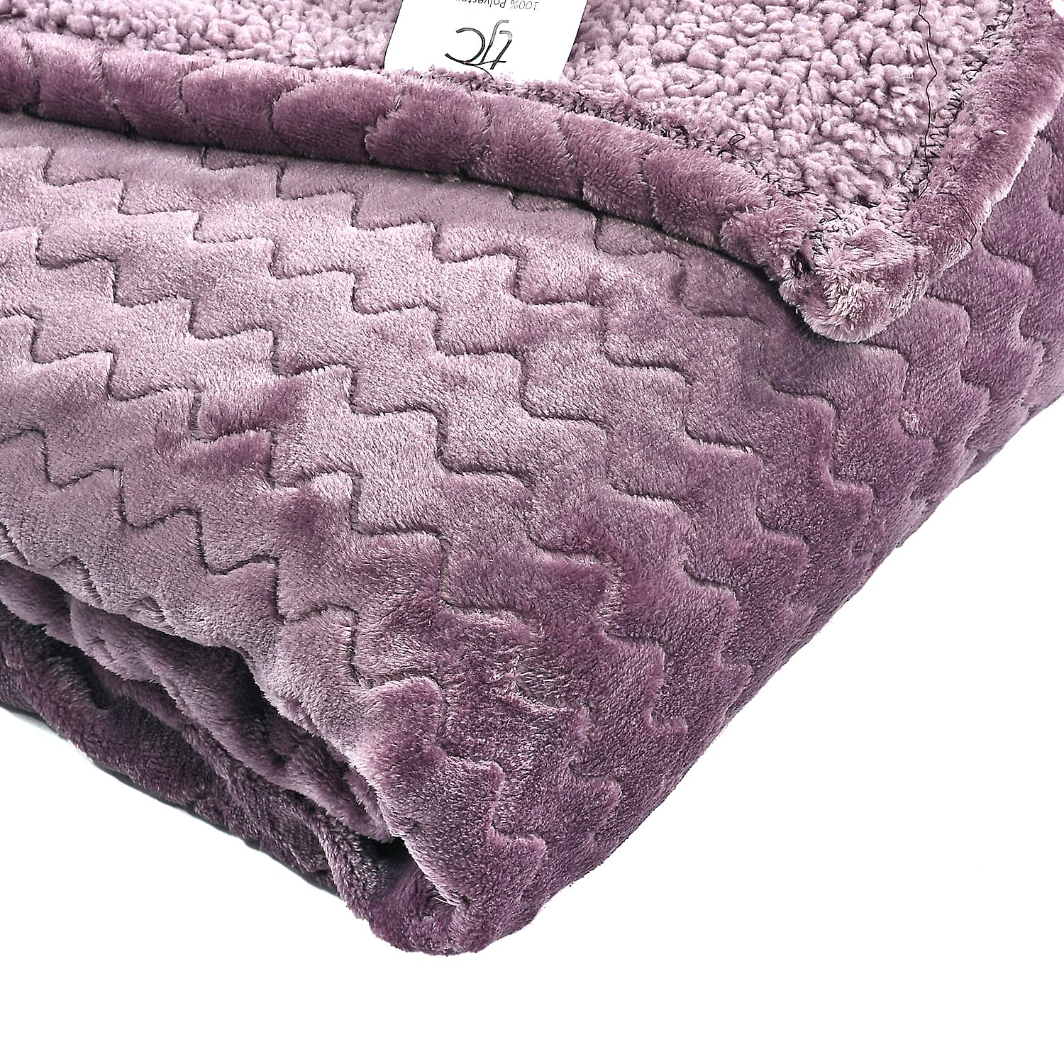 Deluxe Collection- Cozy Flannel Double Layered Blanket (Size 200x150 cm) - Mauve