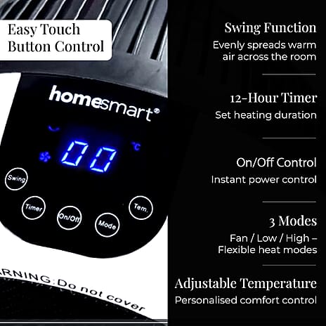 HOMESMART Portable Desktop Heater with 12 Hrs Timer Function