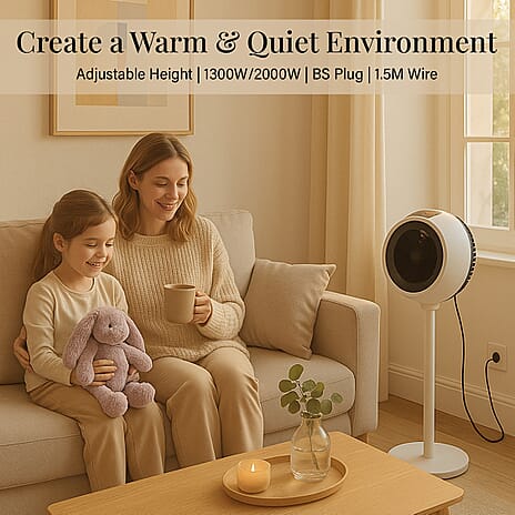 HOMESMART Portable Desktop Heater with 12 Hrs Timer Function