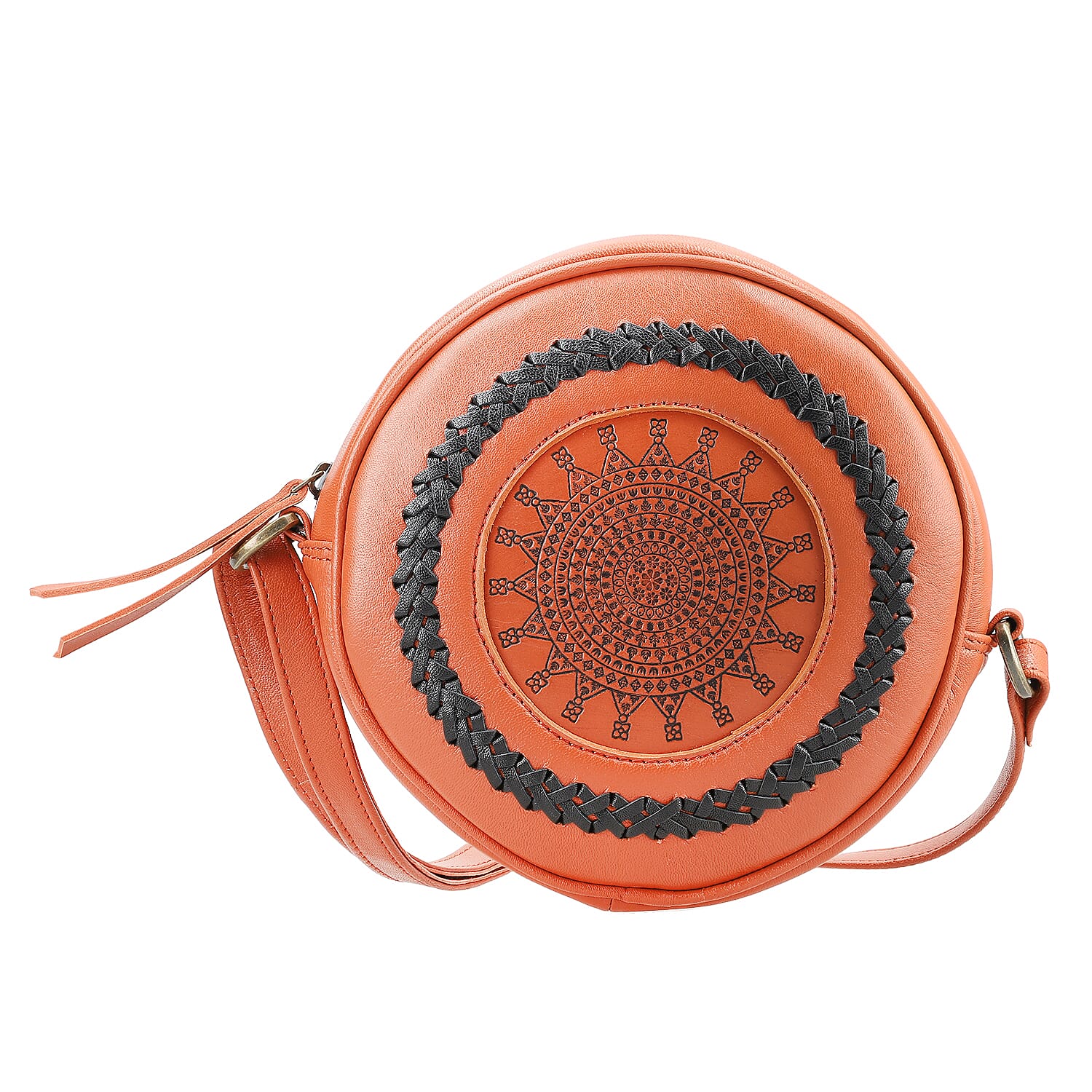 Round purse outlet leather