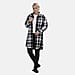 TAMSY Brushed Checked Long Length Shirt Coat